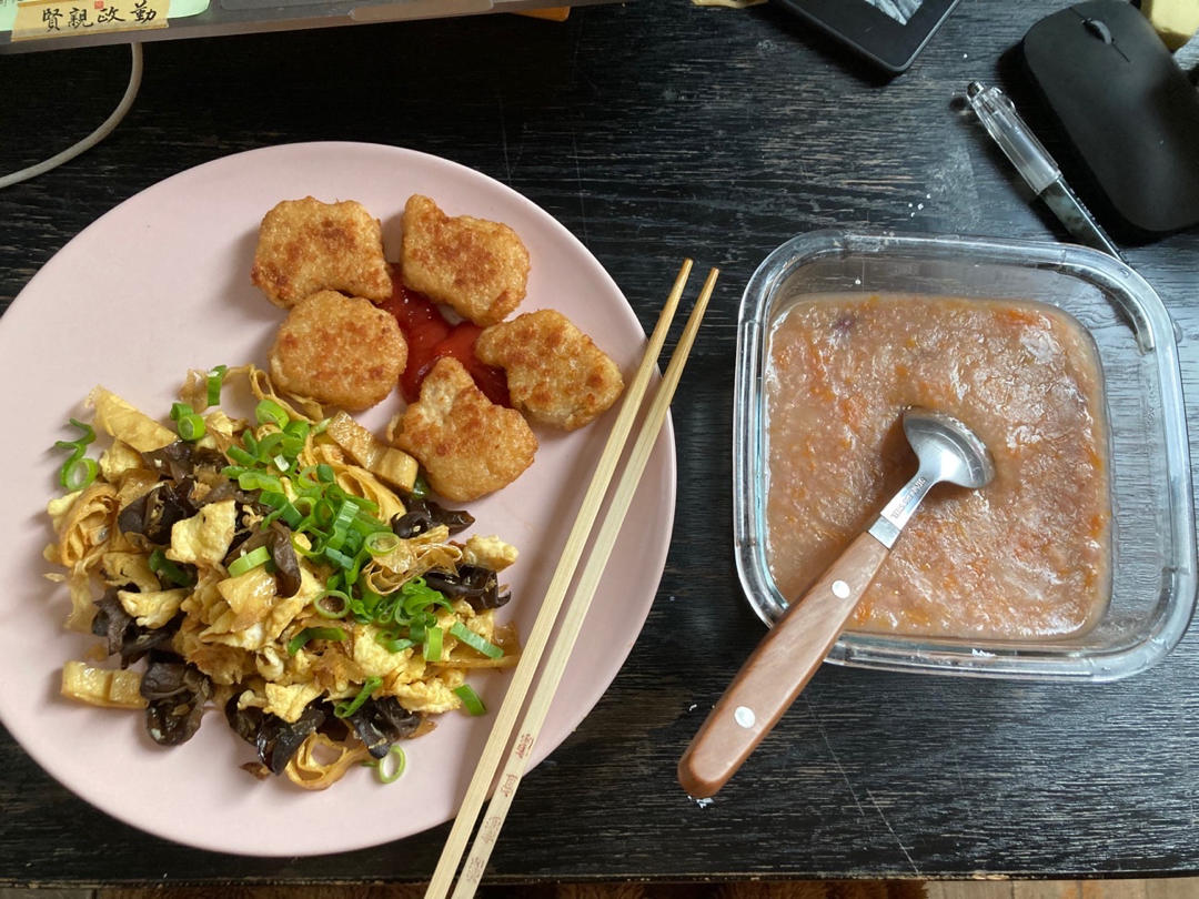 鸡蛋腐竹木耳