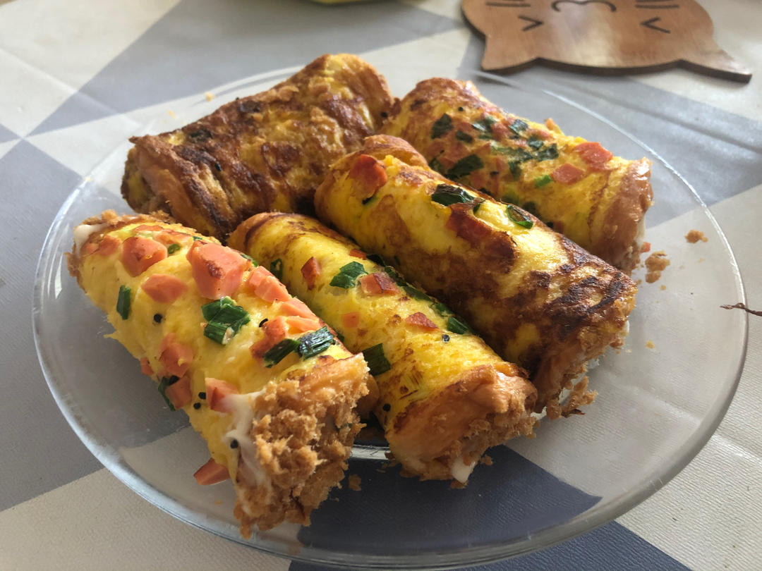 儿童早餐—肉松吐司卷