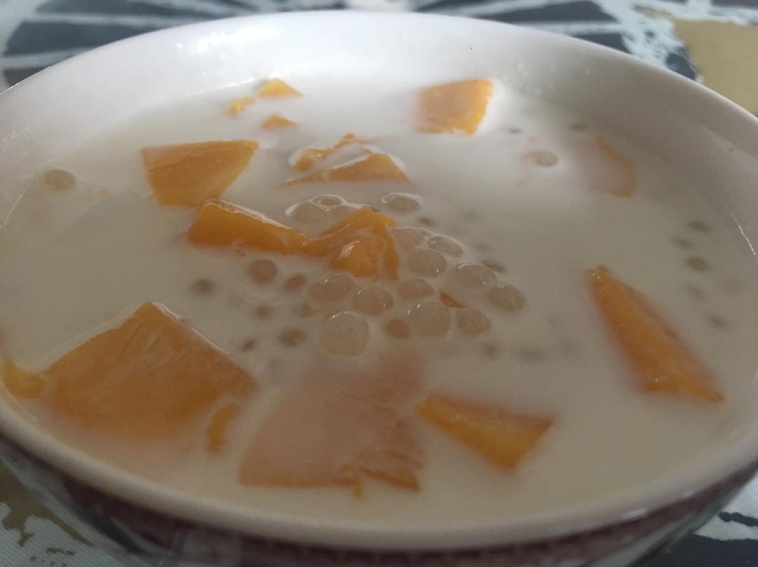 清凉一夏——蜜豆芒果西米露