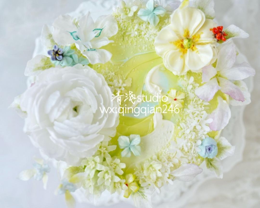 奶油霜裱花蛋糕