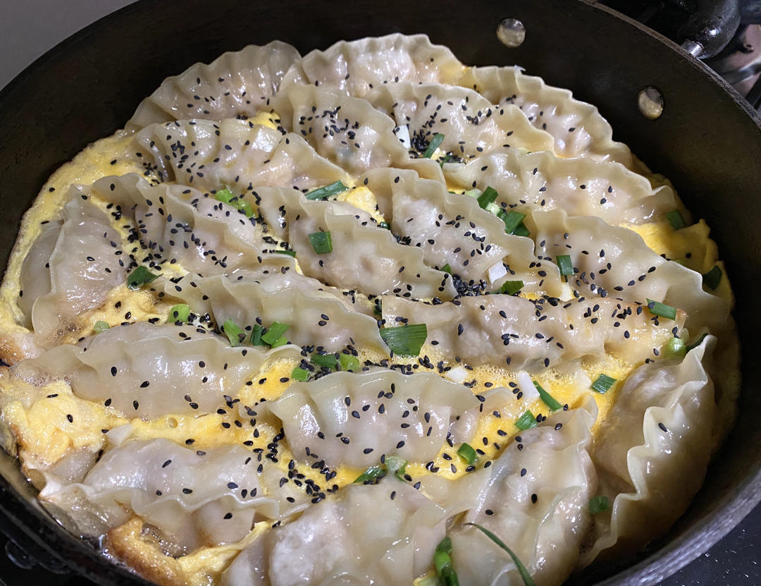 现包现煎抱蛋煎饺&附煎饺的包法