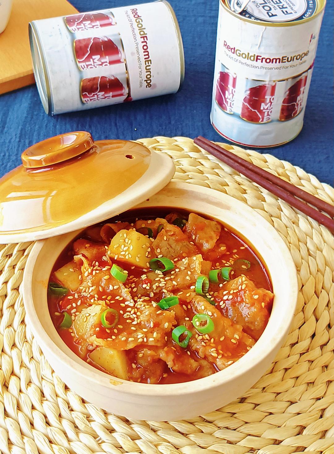 番茄土豆肥牛煲