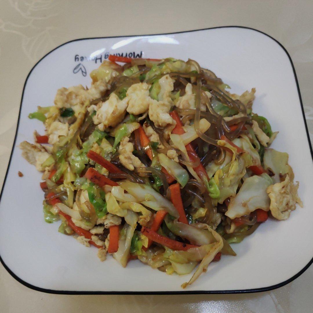 包菜炒粉丝