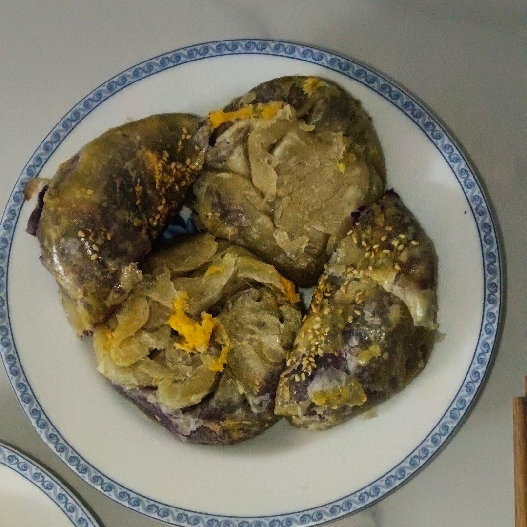 “超简单”奶香紫薯饼