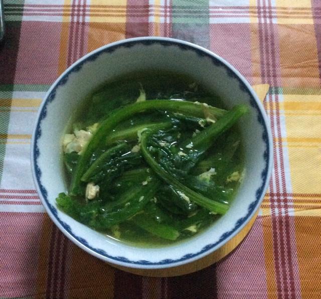 泺华做的油麦菜鸡蛋汤