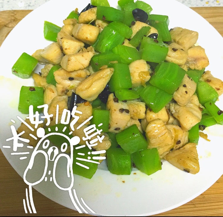 青笋炒鸡丁
