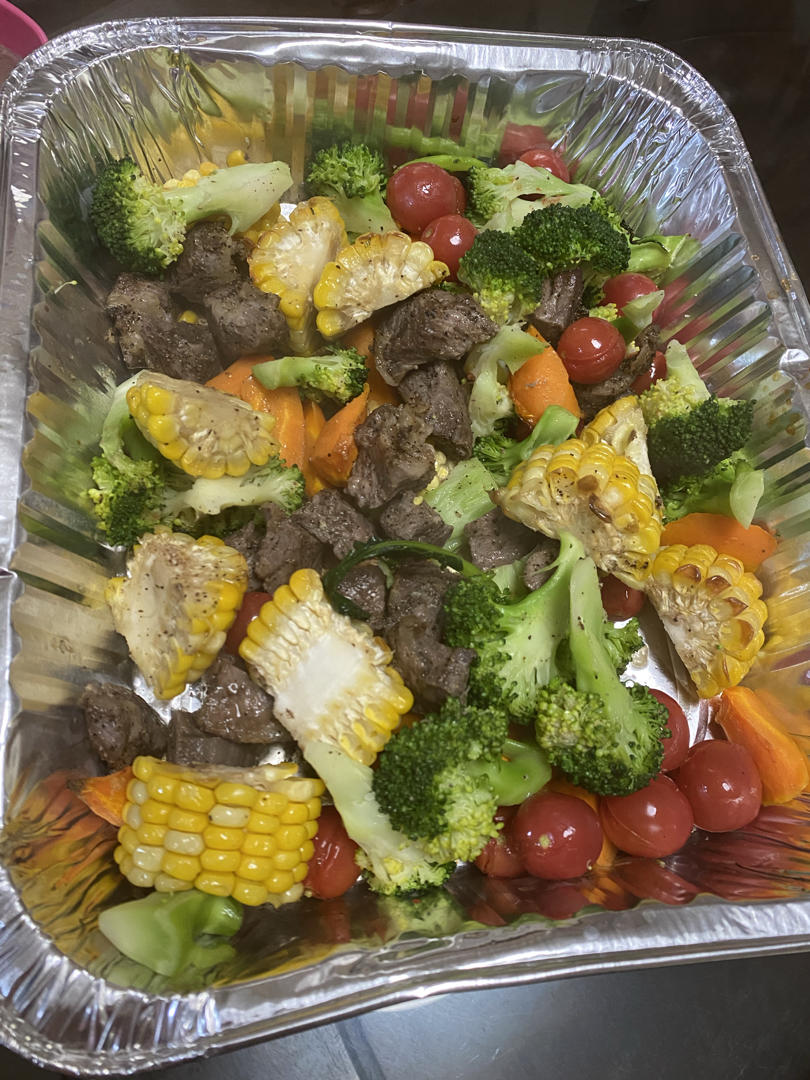 低卡健身餐‼️时蔬烤牛排🥩减脂期也能轻松吃