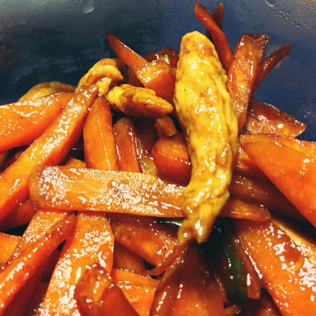 胡萝卜炒肉丝