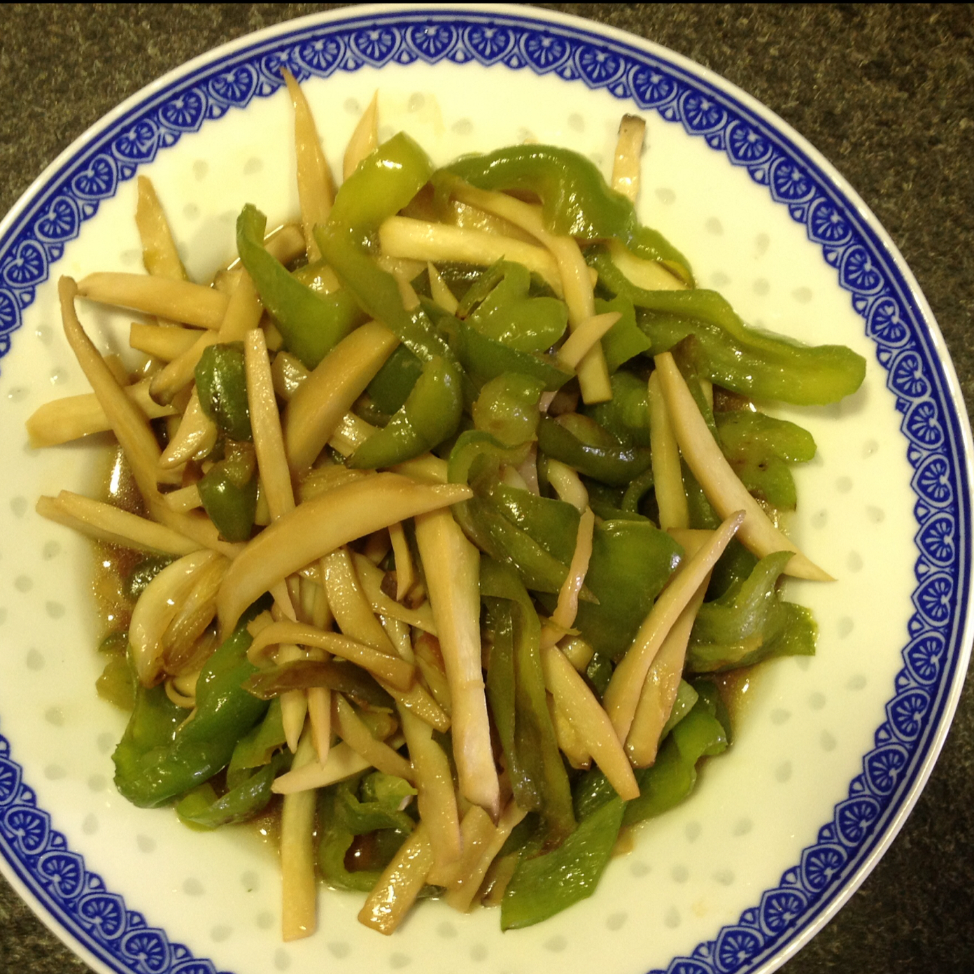 青椒素炒杏鲍菇