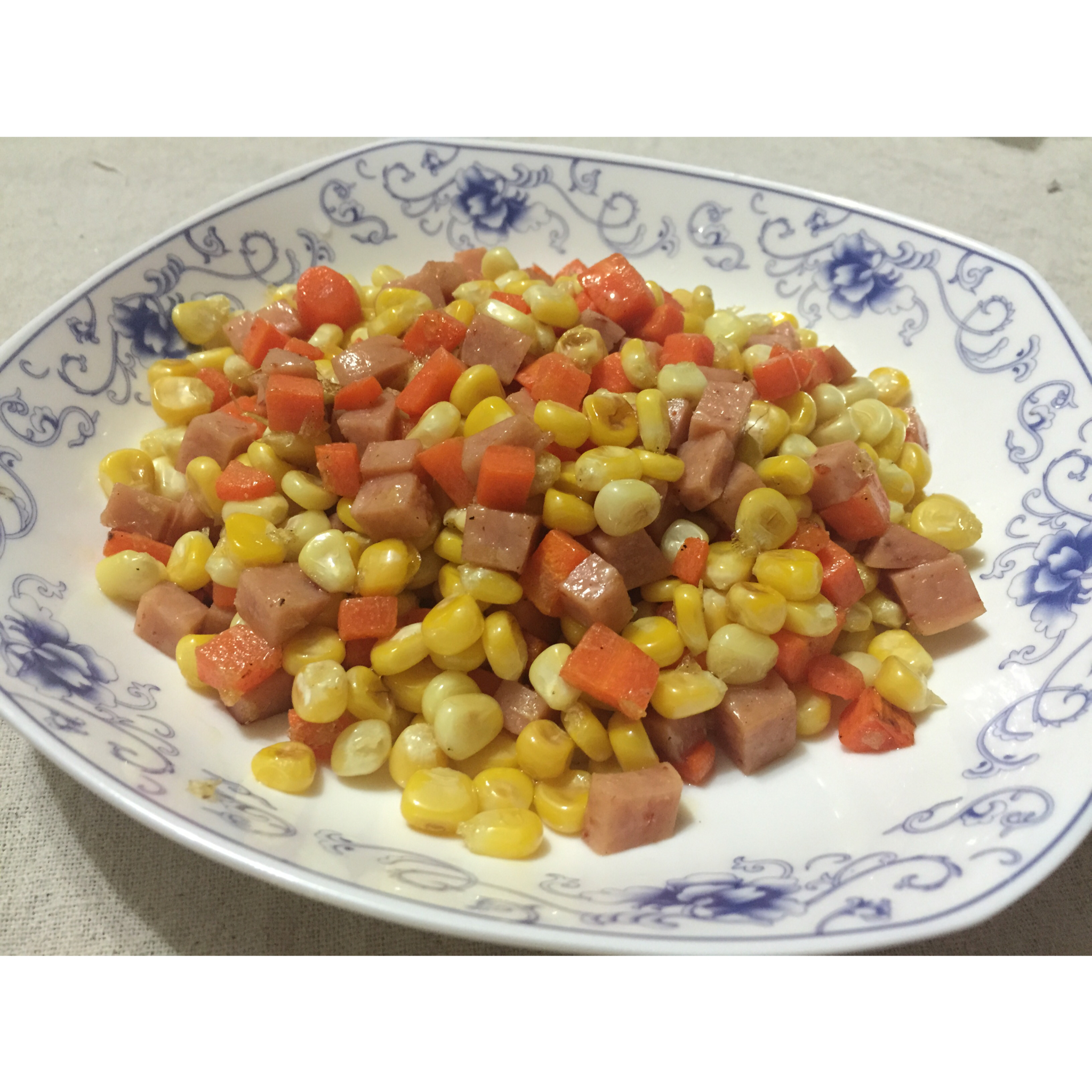 炒玉米胡萝卜丁
