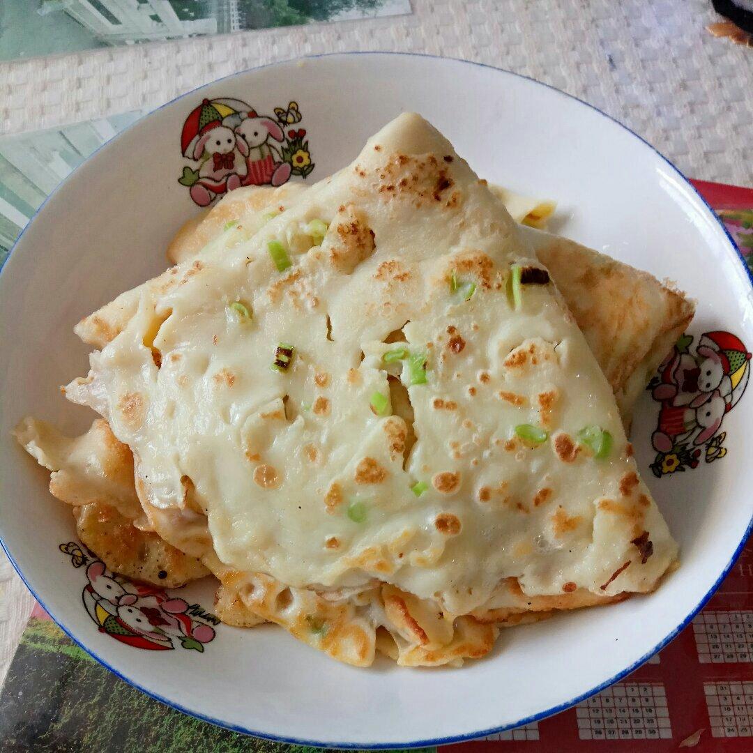 忙点挺好做的鸡蛋香葱小煎饼