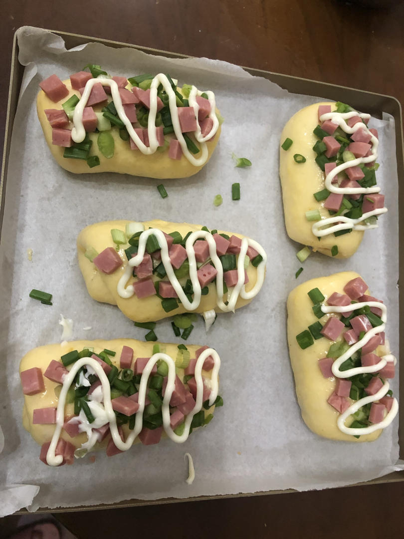 香葱火腿肉松面包