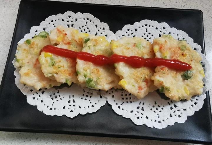 家常菜香煎虾饼
