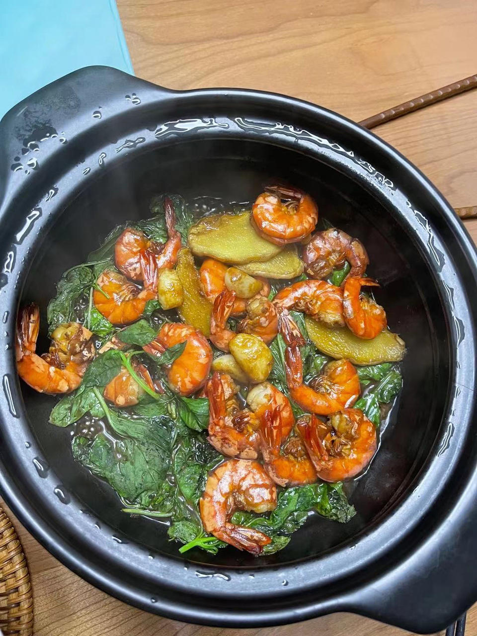 【0637】三杯黑虎虾  <302小厨房>