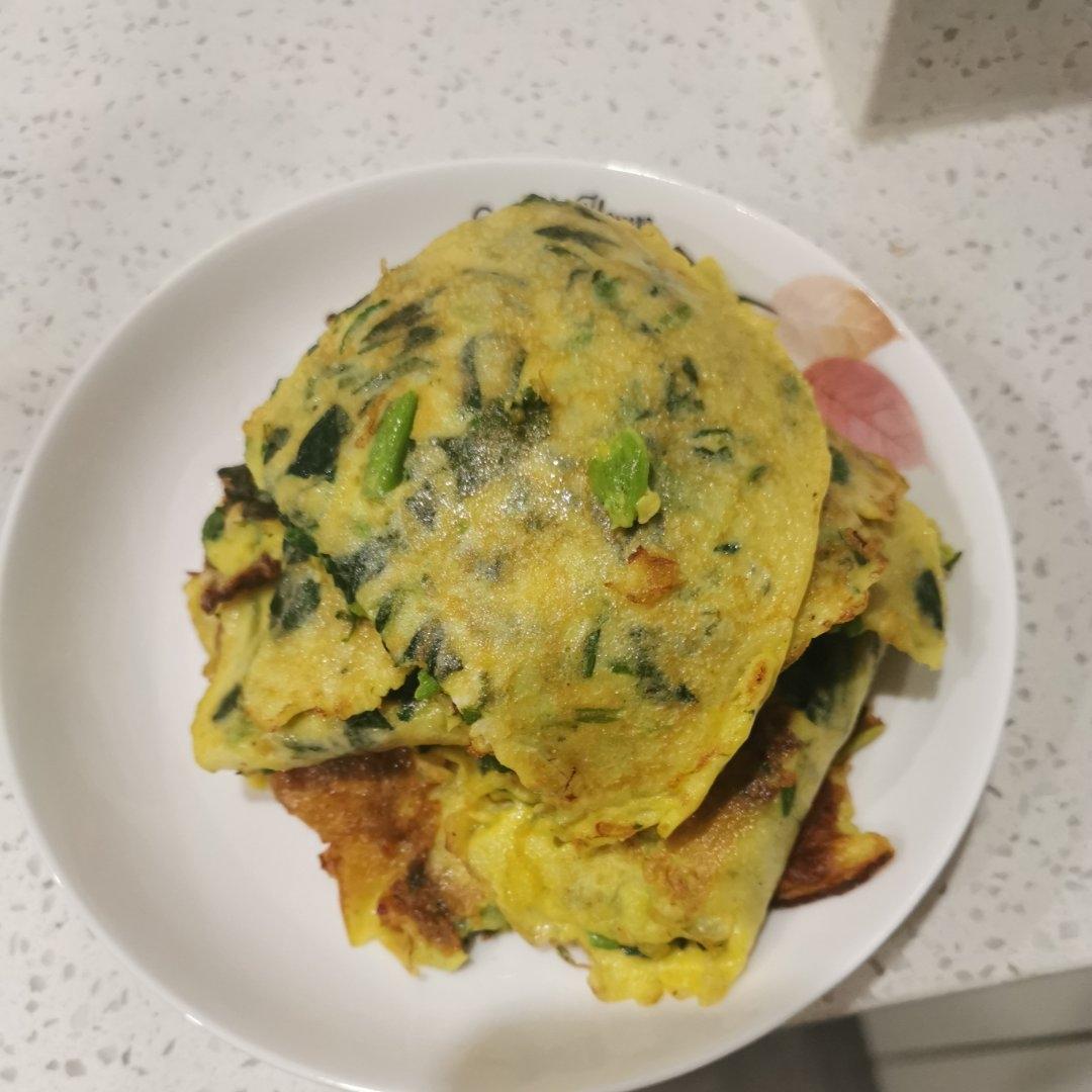 菠菜鸡蛋饼