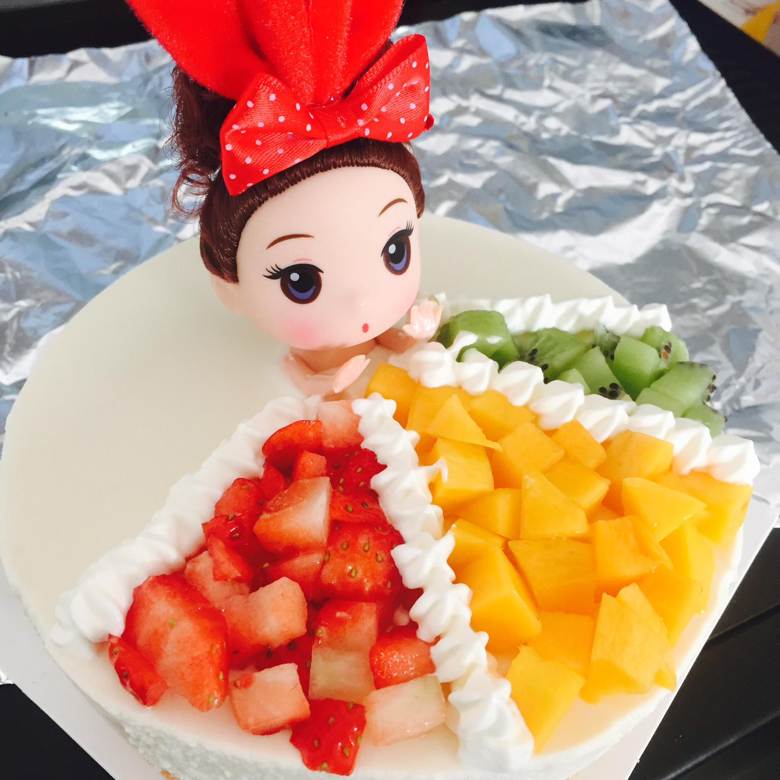 详细步骤制作泡泡浴娃娃蛋糕