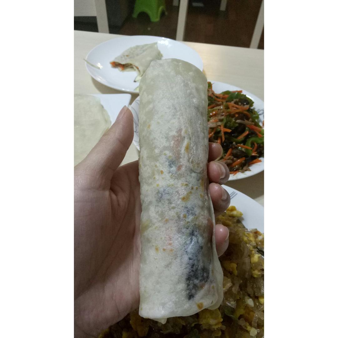 五彩素春饼