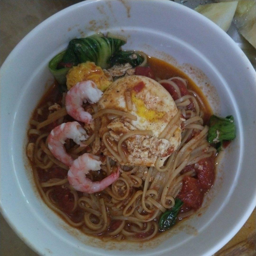 简单早饭西红柿鸡蛋挂面