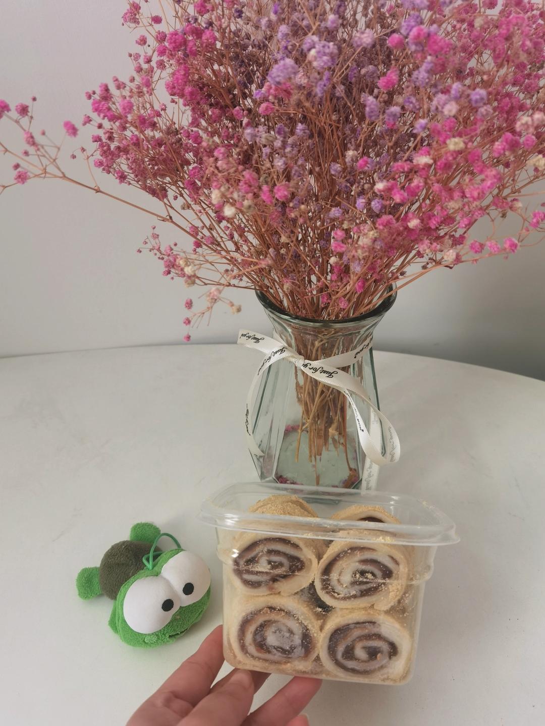 驴打滚 糯米豆沙卷 糯米凉糕 快手小吃 附细节视频详解