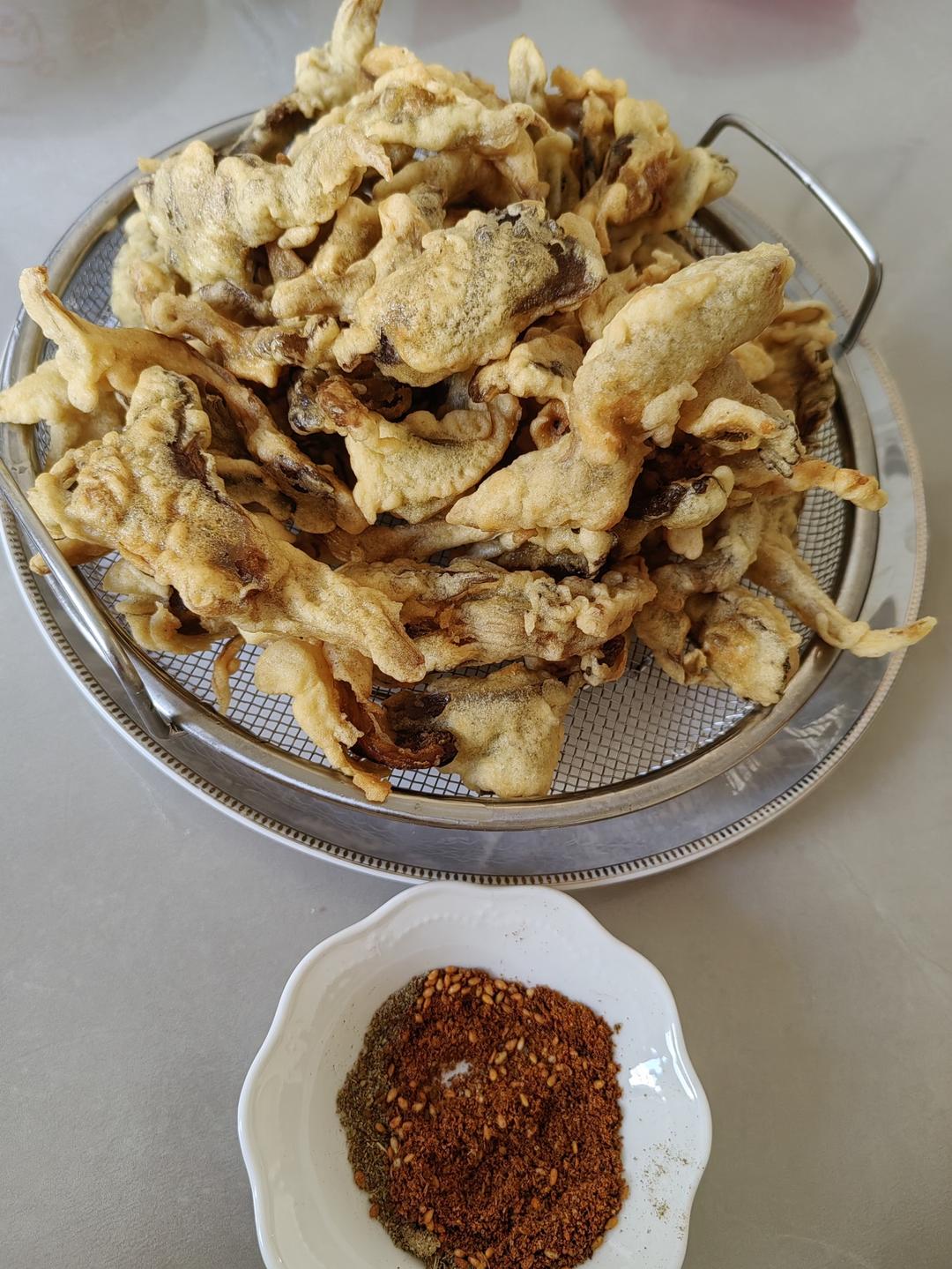 干炸蘑菇的做法，大人小孩都喜欢