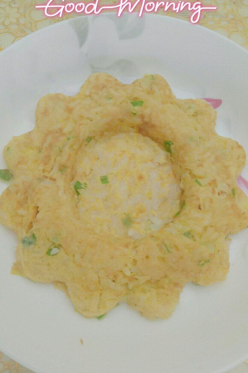 米饭蛋饼（剩米饭煎蛋饼）
