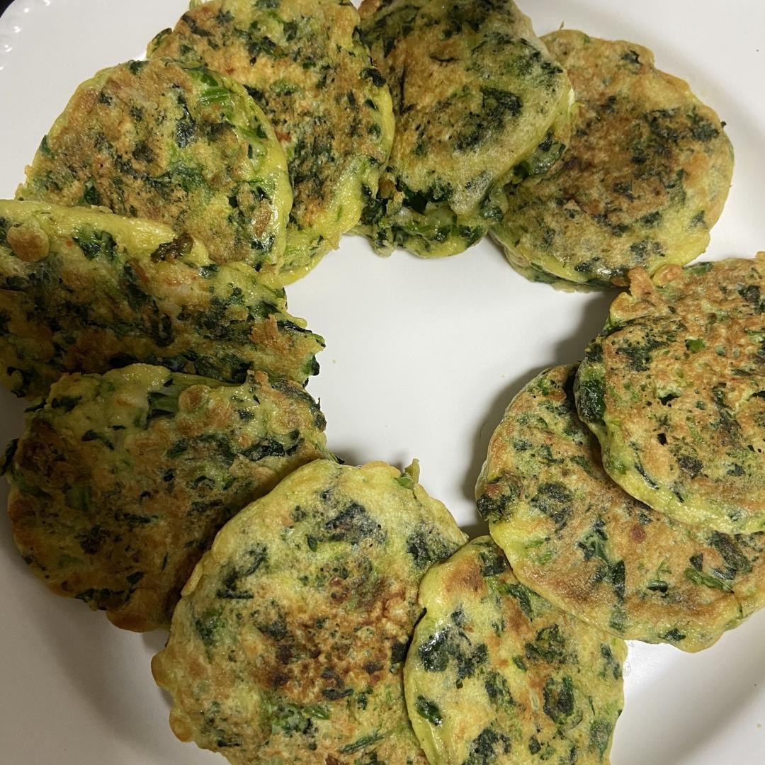 菠菜虾仁饼(可当一岁宝宝辅食)