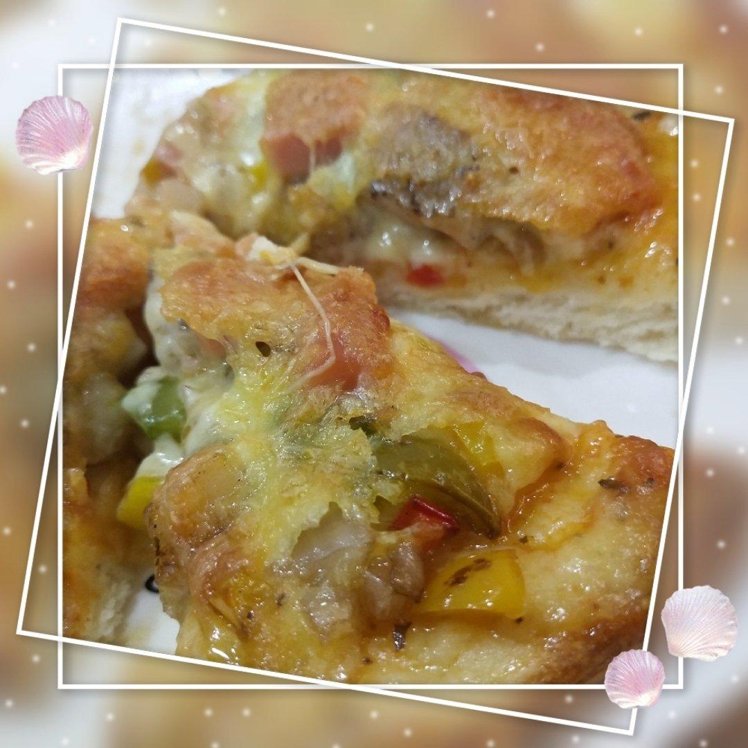 什锦火腿披萨(含饼皮做法)，零基础也能轻松搞定