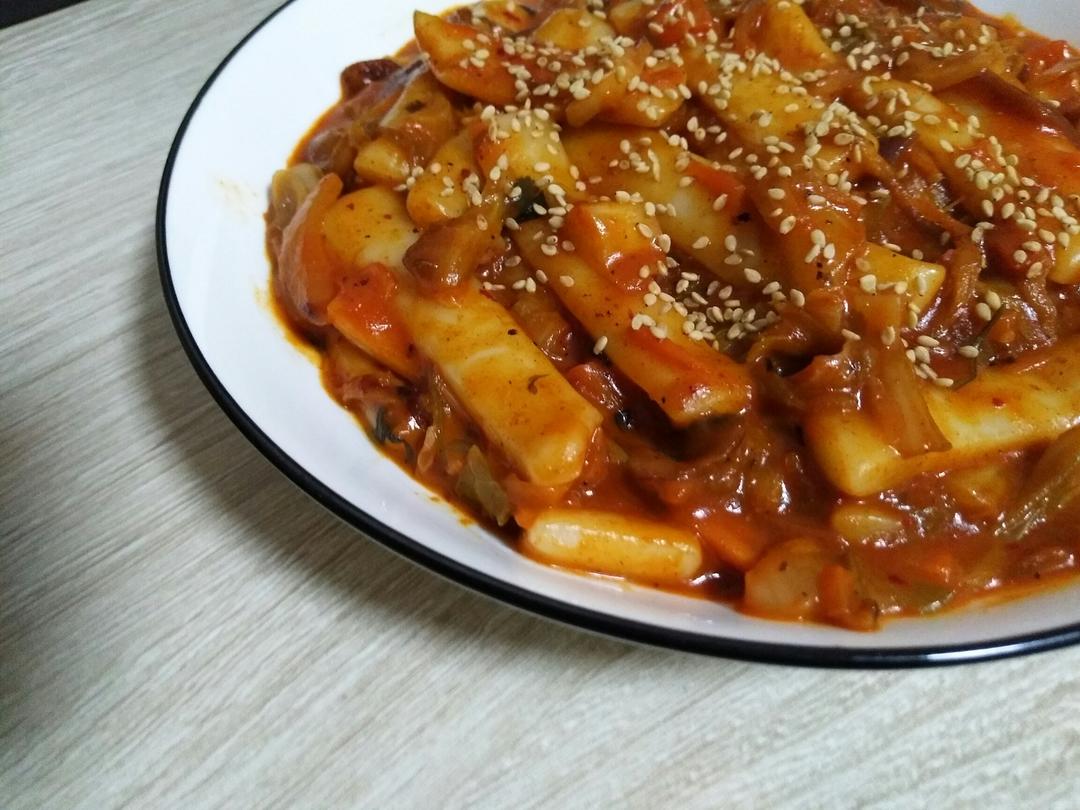 韩式辣炒年糕（or网红芝士套路之芝心年糕）