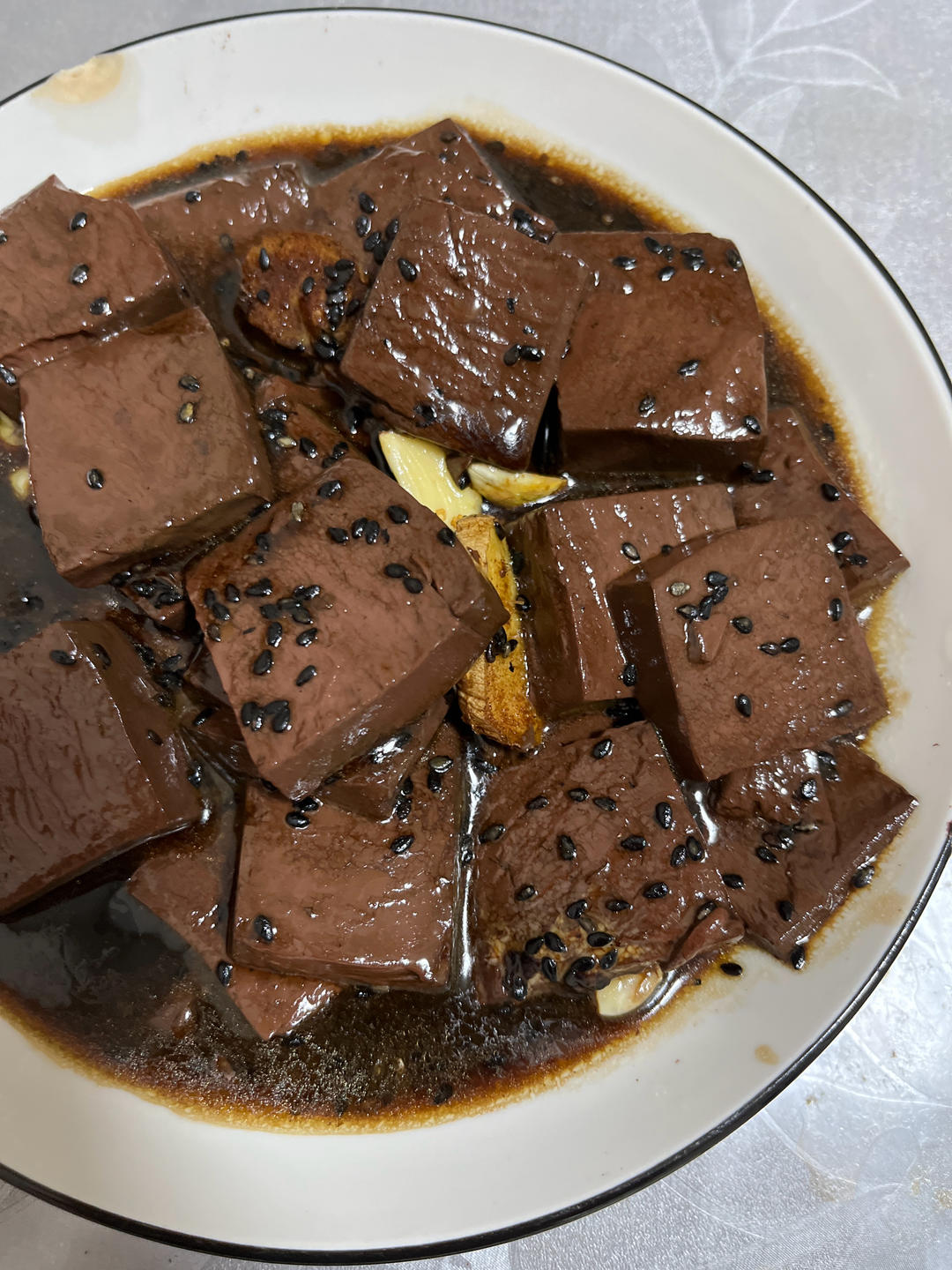 爆炒鸭血