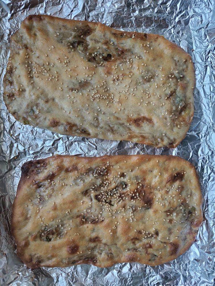 👩‍🍳香喷喷的榨菜鲜肉锅盔～吃一次忘不了💁🏻‍♀️