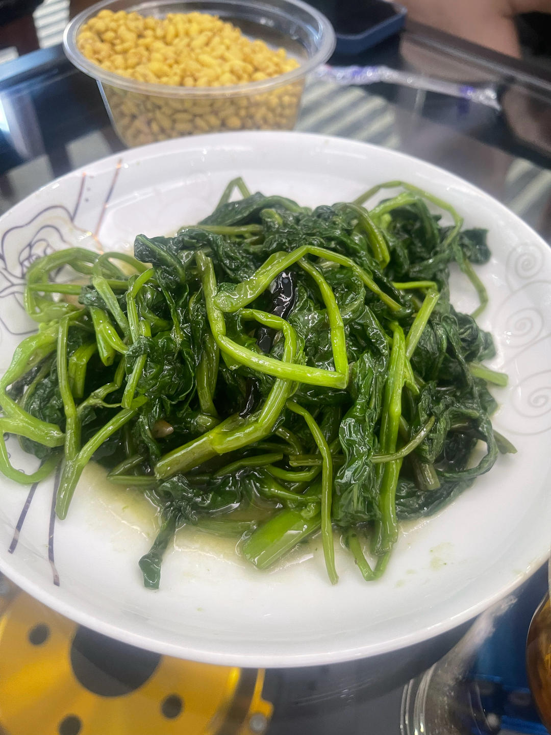 炝炒空心菜（不黑的秘密）