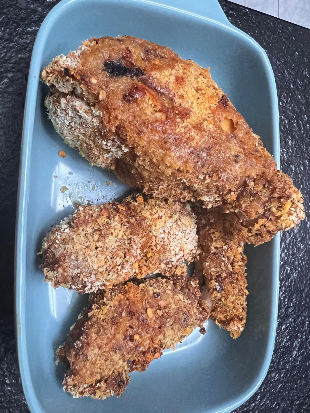 烤箱版炸鸡腿🍗健康低油～