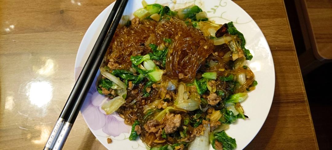 肉末粉丝奶白菜