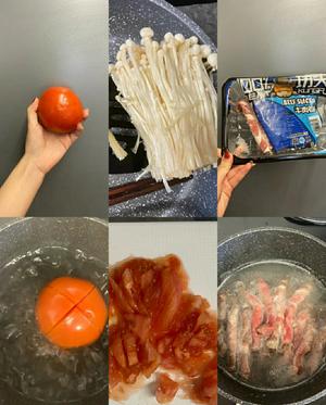 一人餐-番茄酸汤肥牛的做法 步骤1