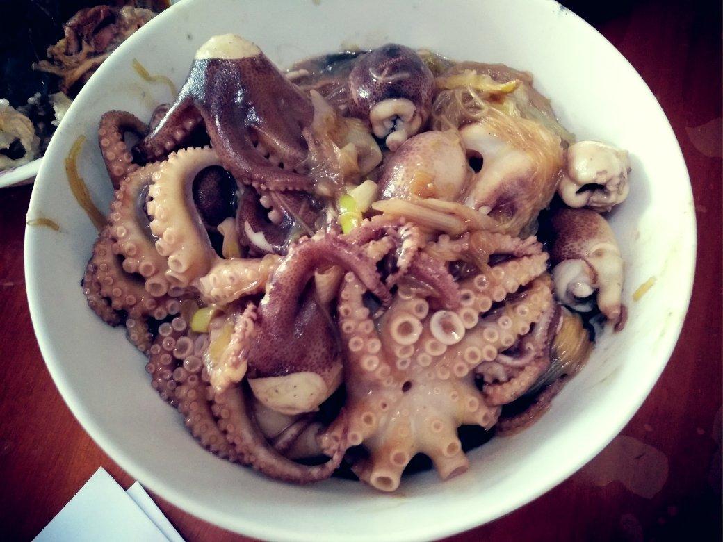 锅贴子做的葱烧八带