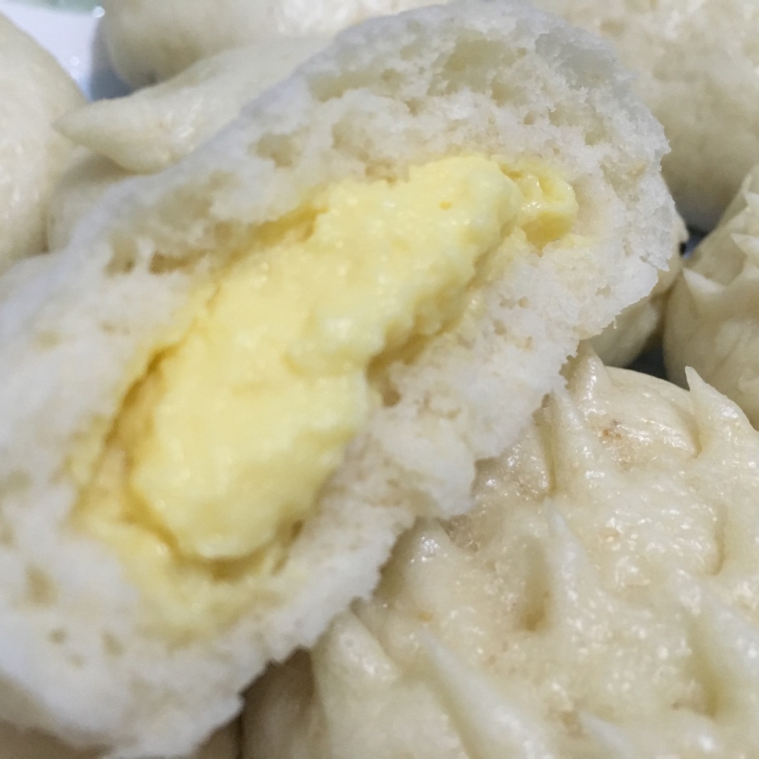 自制无油奶黄包