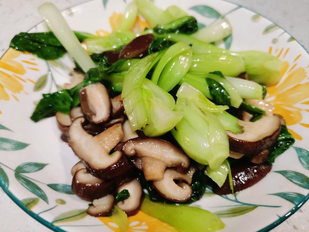 青菜烧香菇