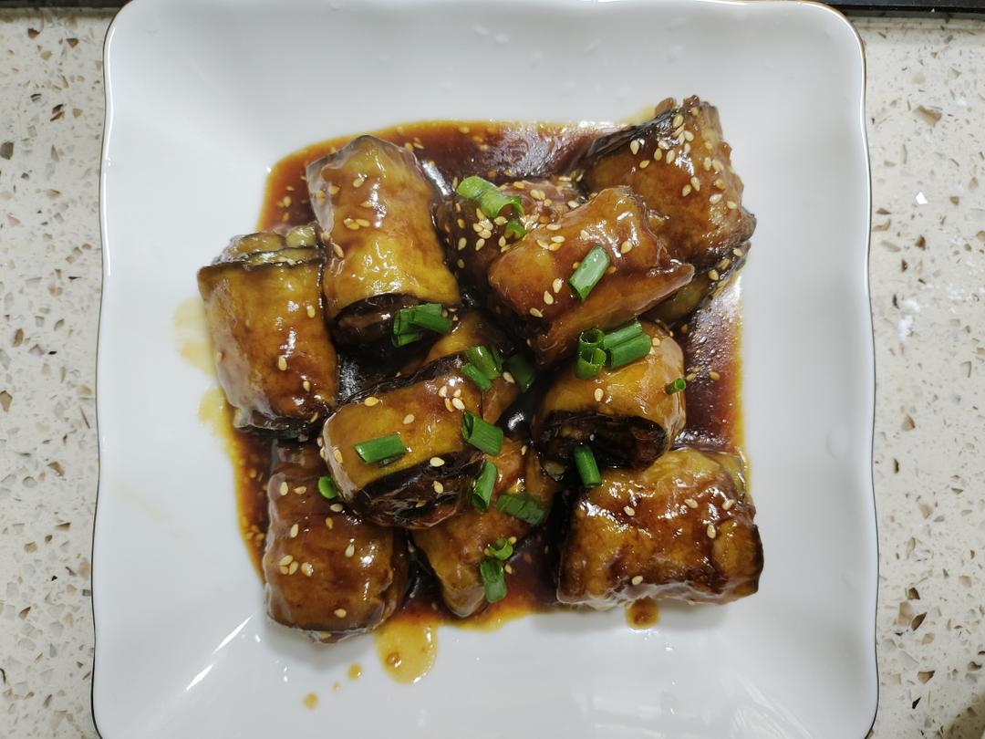 烧汁茄子卷的做法