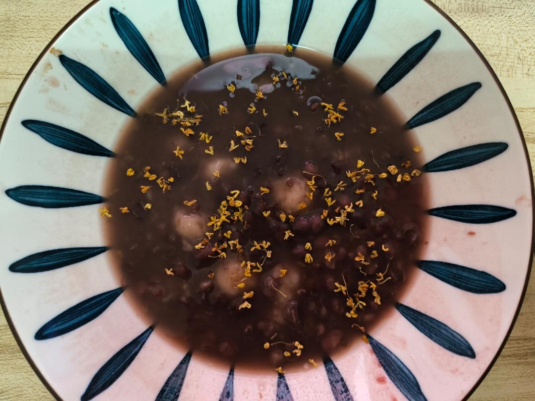 红豆桂花酒酿小圆子