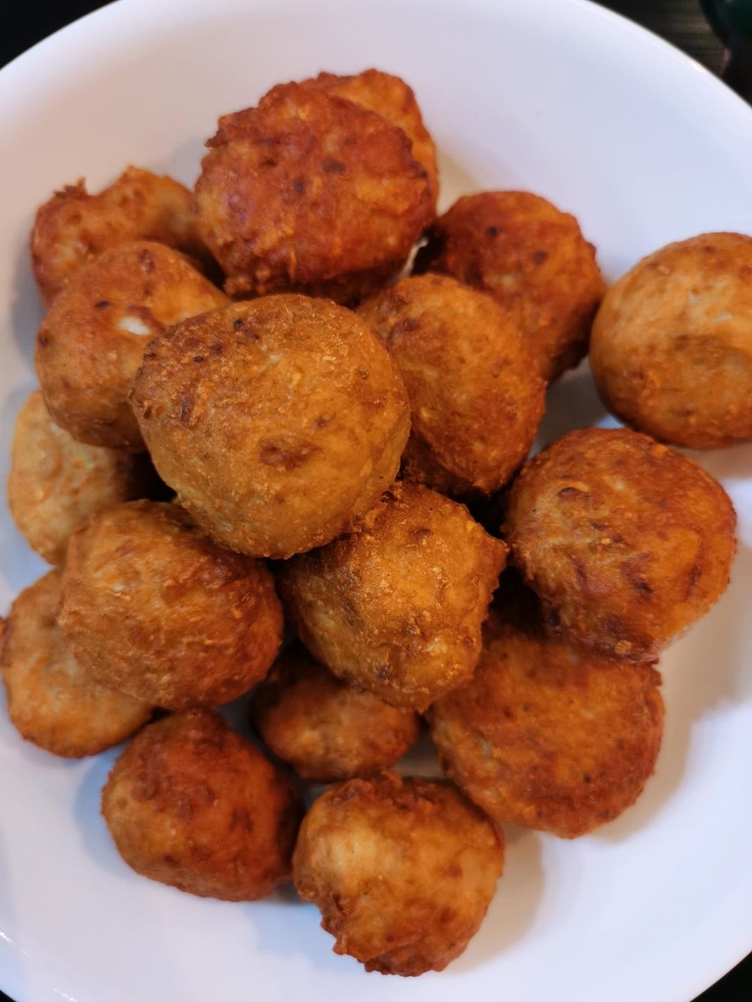 手工做素藕圆子