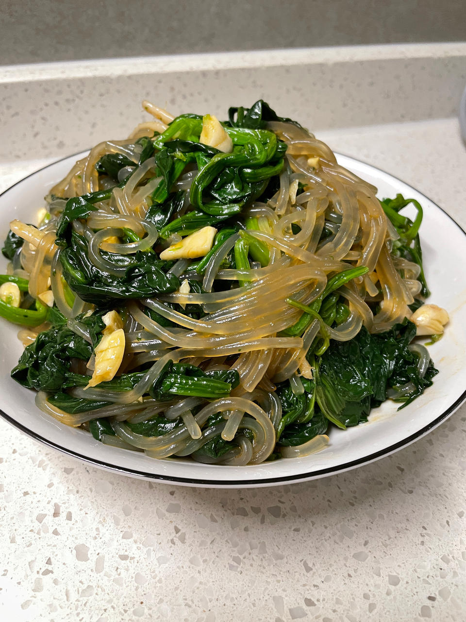 家常凉拌菜-菠菜粉条