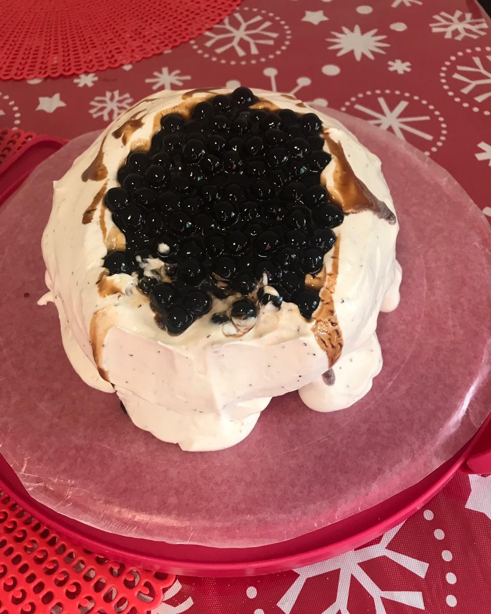 网红黑糖珍珠奶茶爆浆蛋糕~安安原创