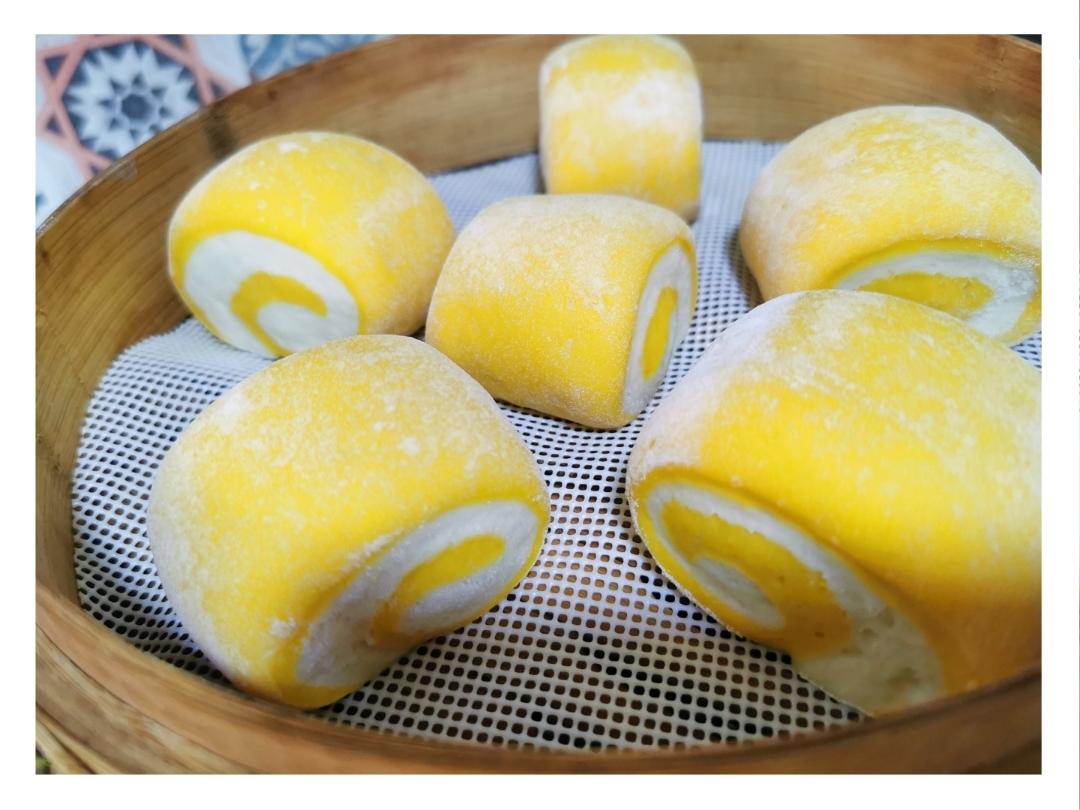 高颜值南瓜双色小馒头