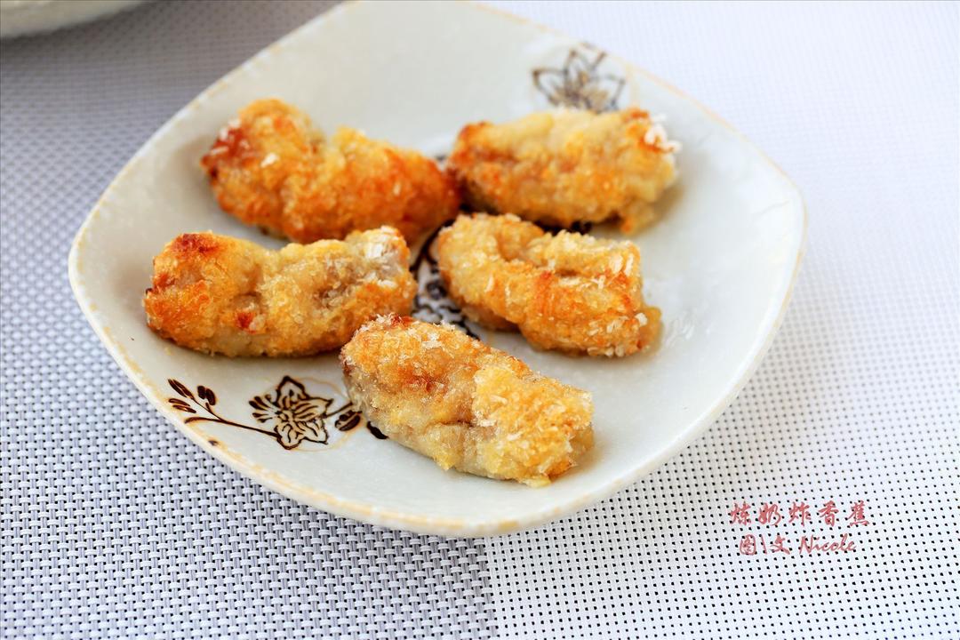 烘焙｜不用油炸的炼奶炸香蕉的做法