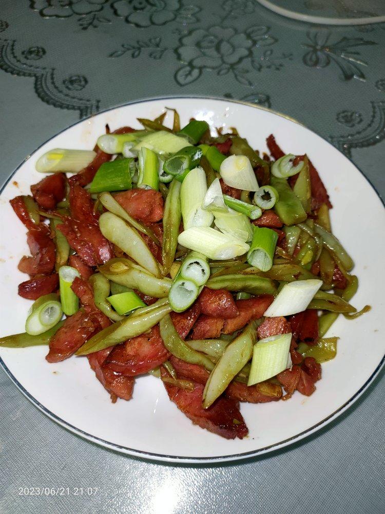 ㊙️腊味‼️四季豆炒腊肠‼️美味家常