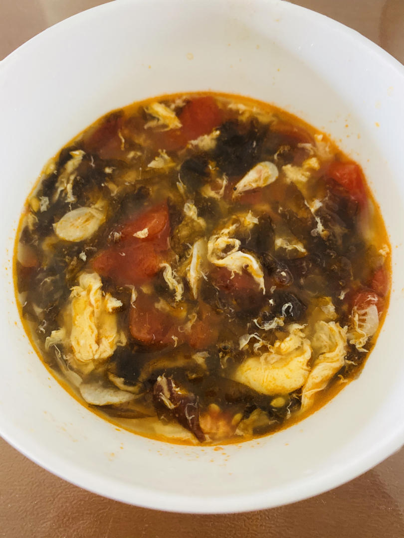 西红柿紫菜蛋花汤