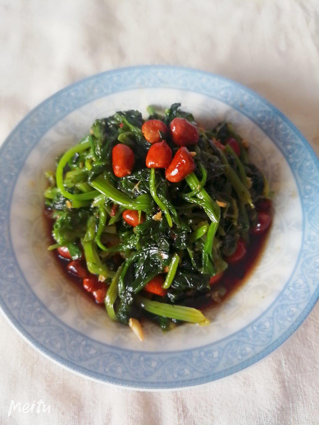 陈醋菠菜花生米