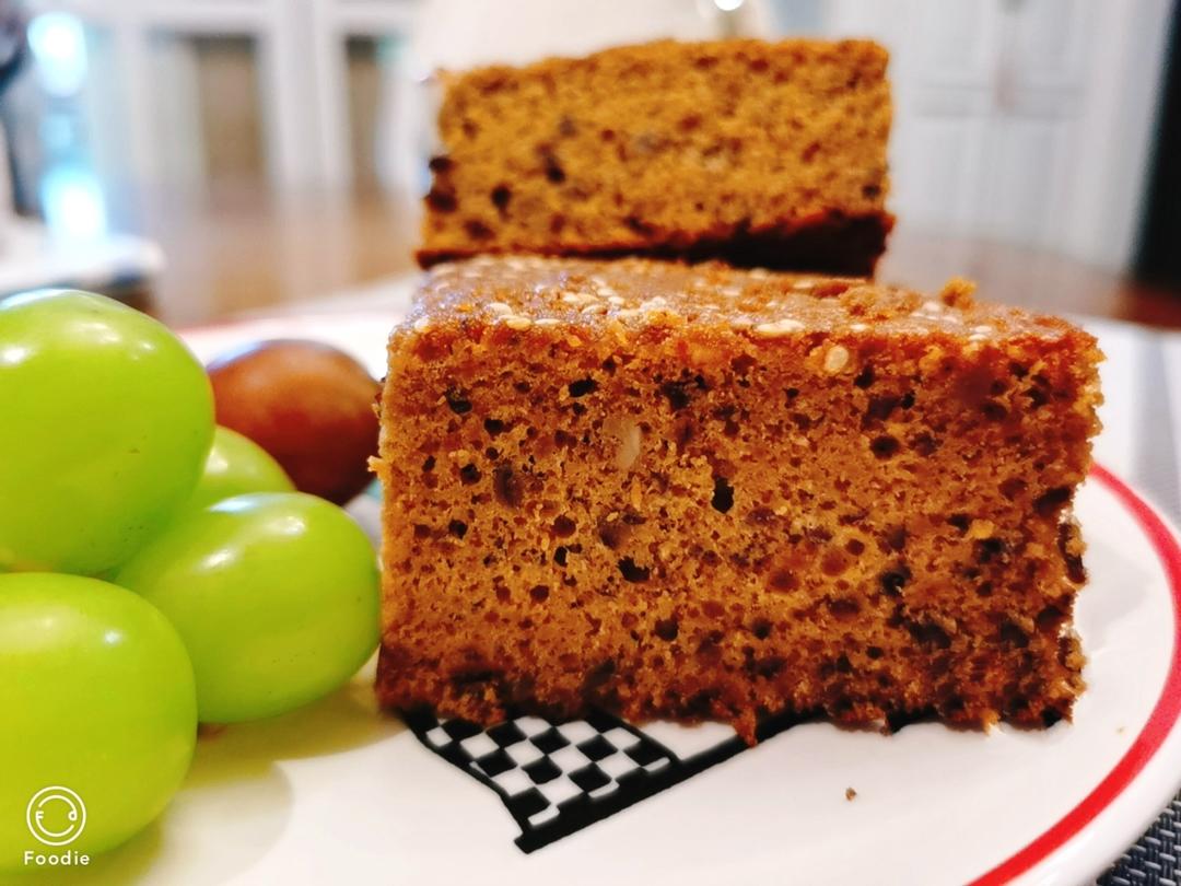 无油枣泥核桃红糖蛋糕