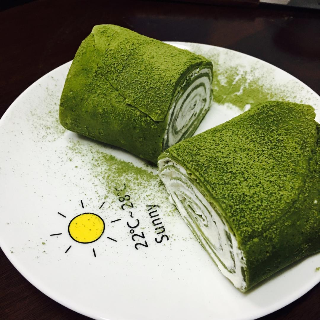 网红食谱│抹茶毛巾卷