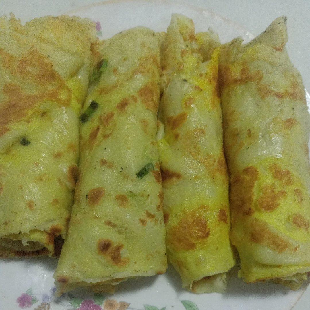 早餐香葱鸡蛋饼